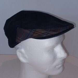 Goorin Bros Black Solid Newspaper Boy Flat Hat Small